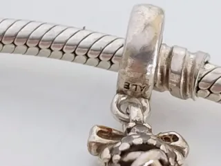 Charm Pandora zapatilla ballet plata