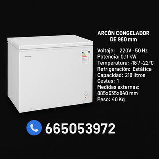 Arcón Congelador 980mm