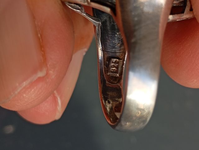 Anillo Plata Coral y Marquesita