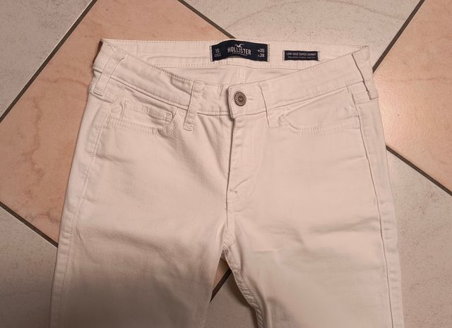 Jeans bianchi Hollister donna taglia S