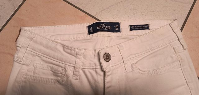 Jeans bianchi Hollister donna taglia S