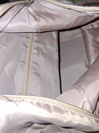 Borsa beige tessuto sintetico impermeabile