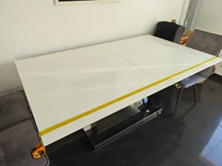 Mesa comedor extensible blanca
