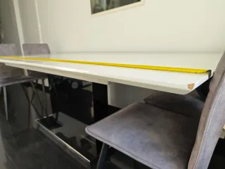 Mesa comedor extensible blanca