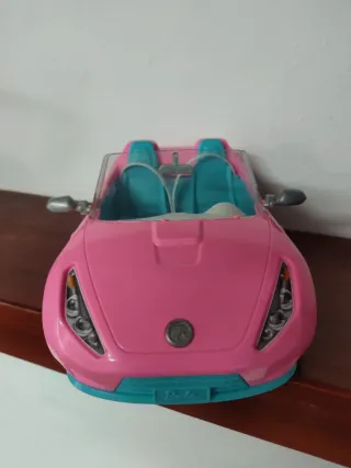 Coche Barbie Rosa Descapotable