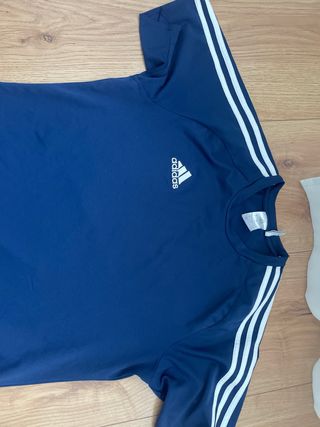 Camiseta Adidas Azul y Blanca