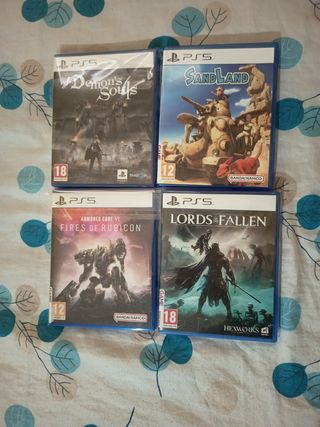 Pack 4 Juegos PS5: Demon's Souls, Sandland, AC VI,