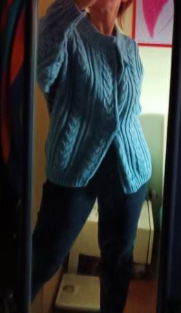 Giacca vintage anni '90 misto lana blu