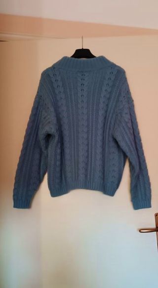 Giacca vintage anni '90 misto lana blu