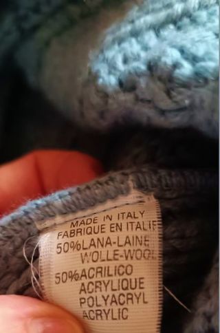 Giacca vintage anni '90 misto lana blu