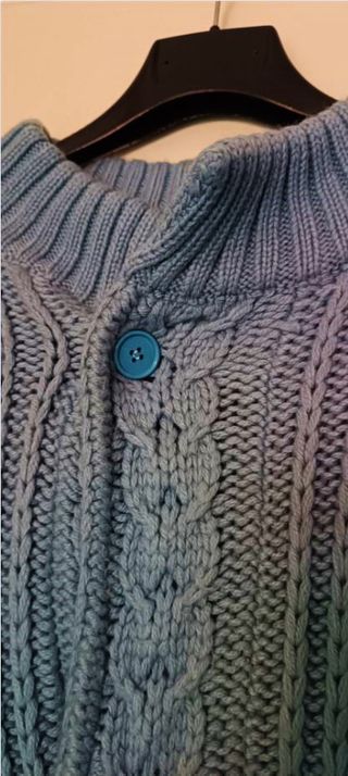 Giacca vintage anni '90 misto lana blu