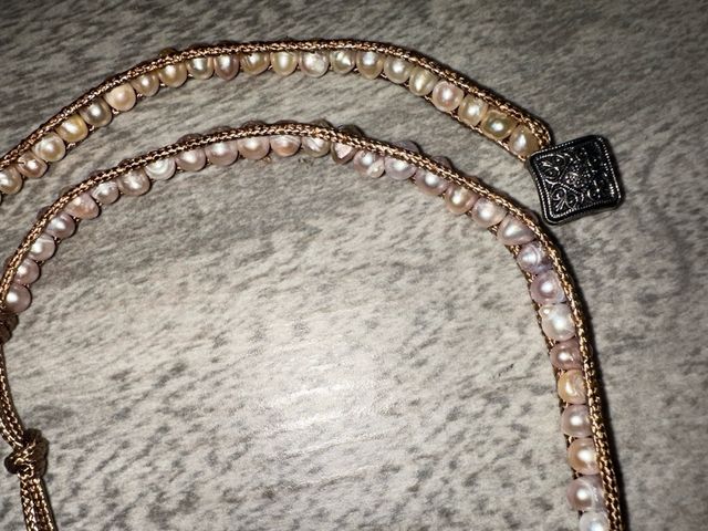 Pulsera artesanal perlas agua dulce