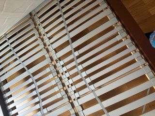 Estructura cama y cabecero de madera 135x200