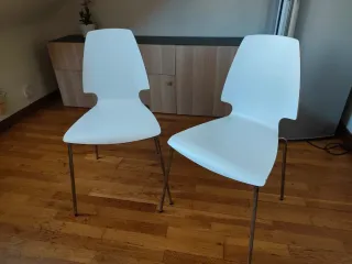 Sillas Ikea blancas apilables (Set de 2)