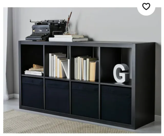 Estantería Kallax Ikea Negra/Marrón