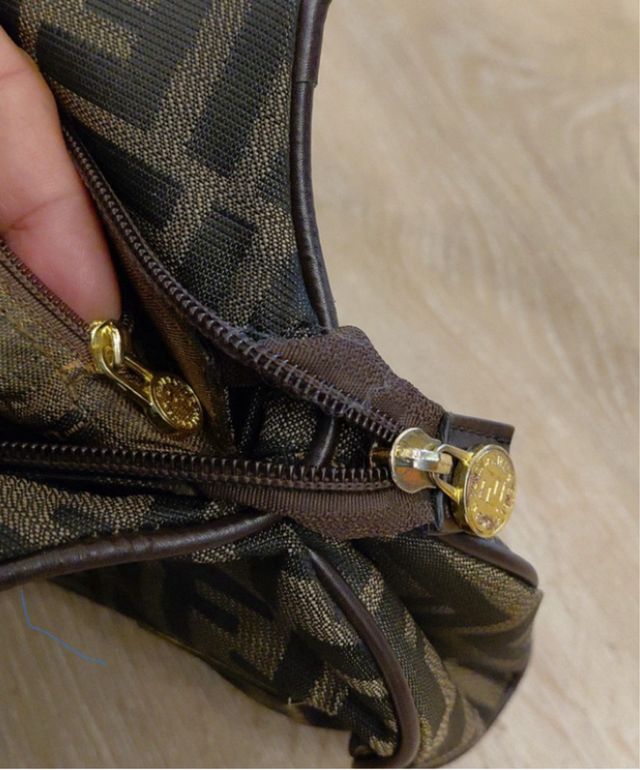 Borsa Fendi Zucca Marrone e Oro