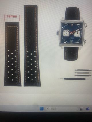 Cinturino Pelle Carrera TAG Heuer Monaco 22mm
