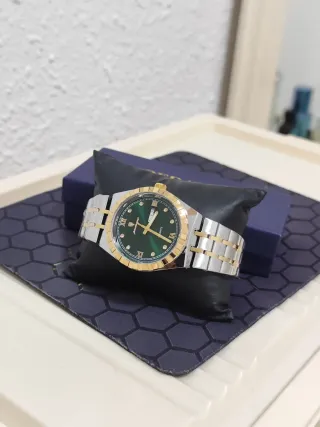 Reloj Hombre Oro y Verde