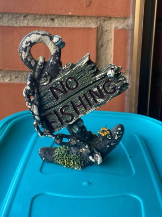 Decoración acuario ancla No Fishing