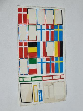 Playmobil 3551 Antiguo Pegatina Pais Bandera Barco