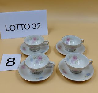 Set 4 tazzine in ceramica Bavaria