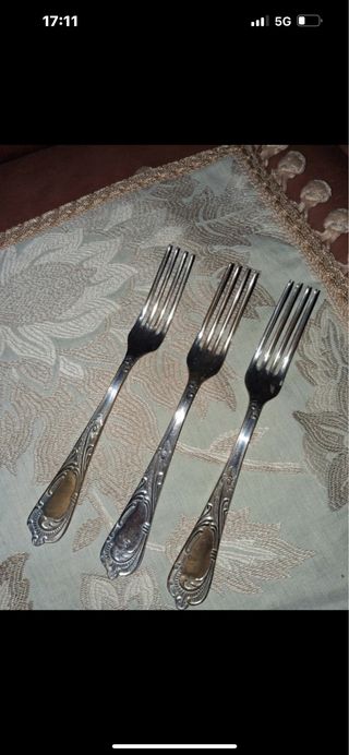 3 Forchette Vintage Argento 1000