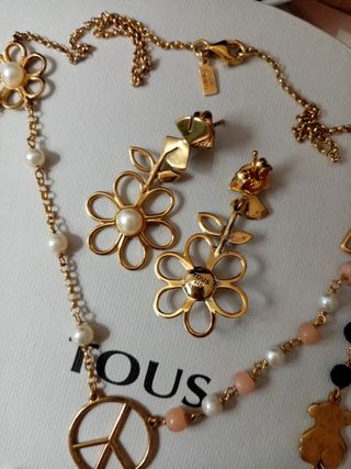 Conjunto Tous Perlas y Colgantes