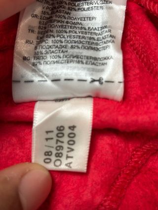 Chaqueta polar Adidas mujer roja