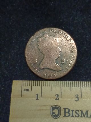8 maravedís (1849) Isabel II moneda antigua