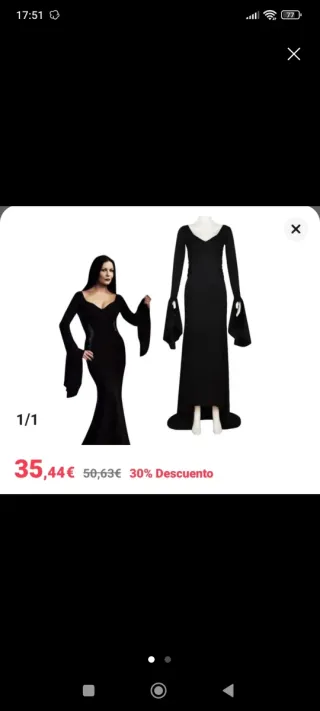 Disfraz de Morticia Addams