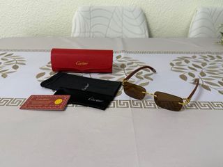 Gafas Cartier Marrones y Doradas