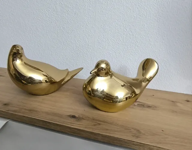 Juego de 2 Palomas Bronce