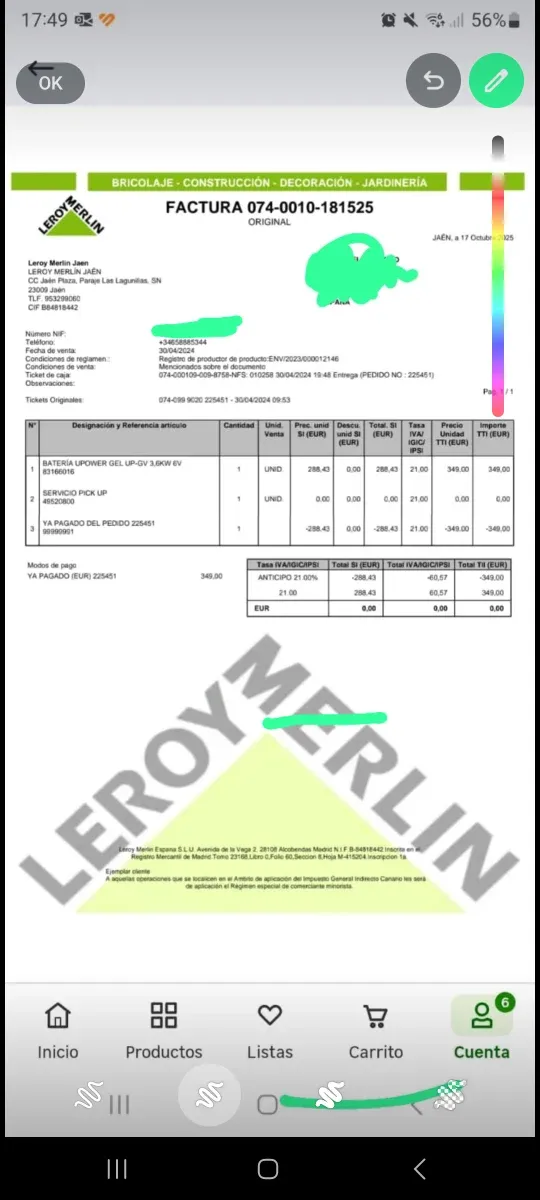 Batería U-Power 6V 600Ah Solar Gel