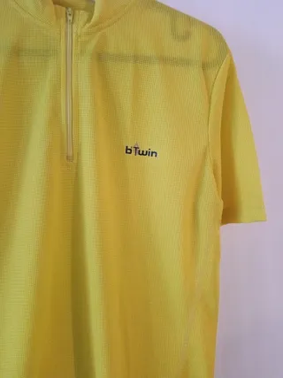 Camiseta Ciclismo Btwin Amarilla