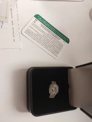 Anillo de plata con diseño entrelazado