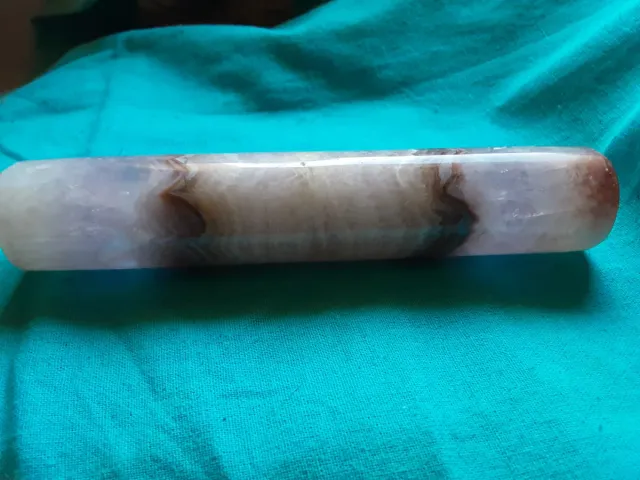 Varilla redonda de Agata y Amatista natural pulida