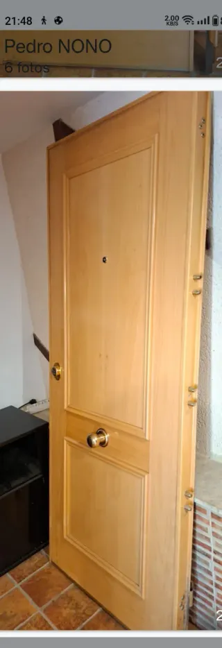 Puerta acorazada madera