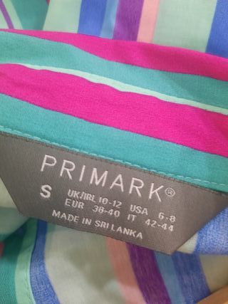 Camisa Primark rayas multicolor