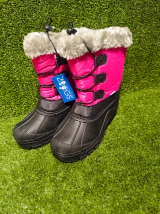 Botas de nieve Zoogs rosas y negras