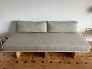 [Nuovo] Divano in pino verde e cotone.
