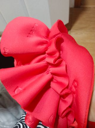Vestido rojo con volantes,ideal navidad o evento 