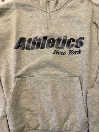 Felpa uomo Athletics New York grigia