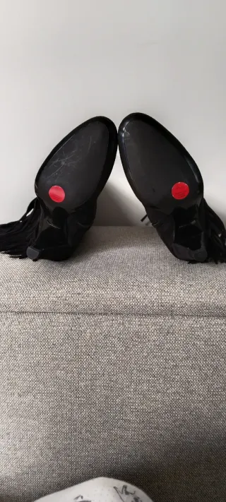 Botas altas mujer con flecos