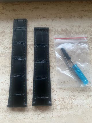 Cinturino Pelle nero per TAG Heuer Carrera 20mm 