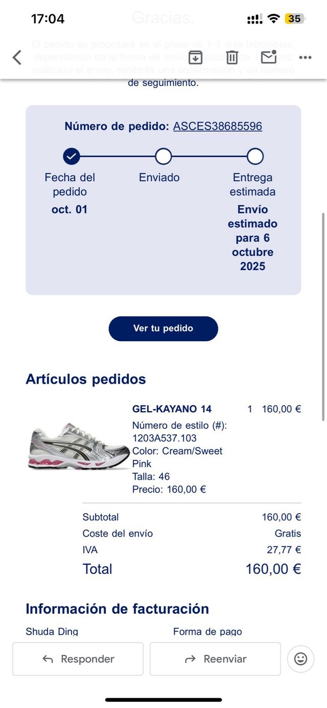 Asics Gel Kayano 14 Cream Sweet Pink Talla 46