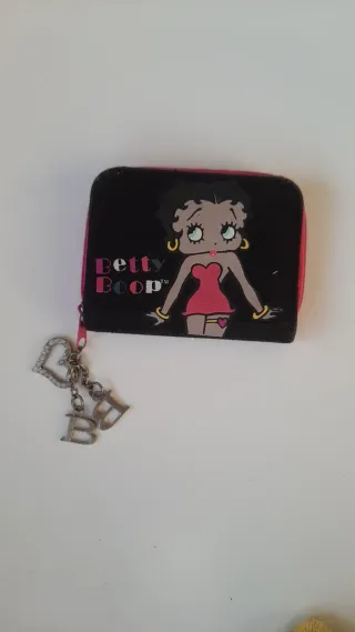 Monedero Betty Boop Negro y Rosa