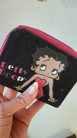 Monedero Betty Boop Negro y Rosa