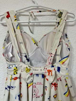Bañador de una pieza con divertido estampado mujer