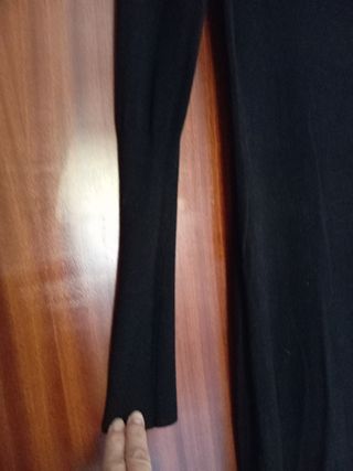 Vestido negro lanita manga larga T. S/M