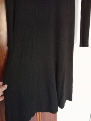 Vestido negro lanita manga larga T. S/M